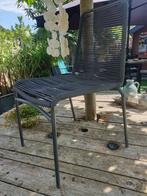 4 Antraciet spaghetti  touw ,rope  stapelbare stoelen, Tuin en Terras, Tuinstoelen, Ophalen of Verzenden, Zo goed als nieuw, Aluminium
