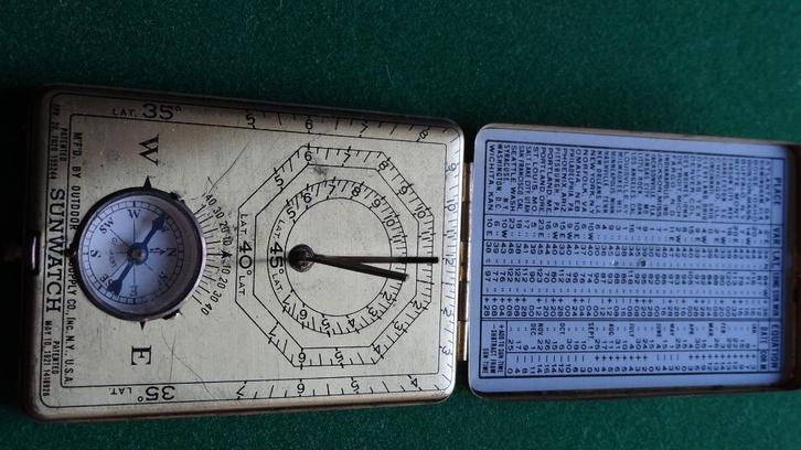 Scouting - Antiek  Kompas en Zonnewijzer, Antiek en Kunst, Antiek | Overige Antiek, Ophalen of Verzenden