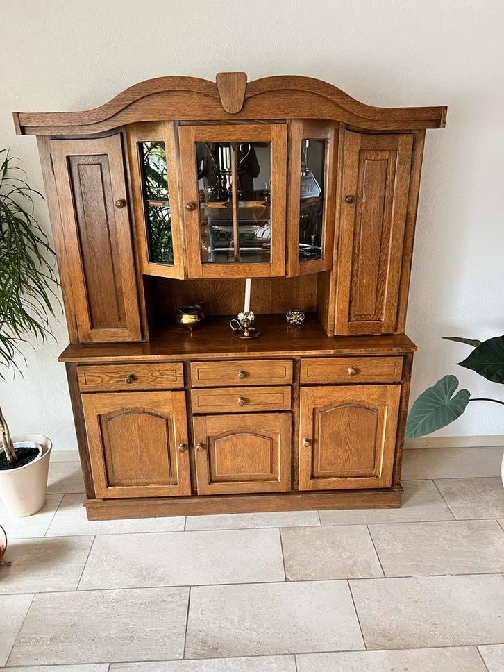 Eikenhouten Eetkamerkast met Opbergruimte, Huis en Inrichting, Kasten | Buffetkasten, Gebruikt, 150 tot 200 cm, 25 tot 50 cm, Met lade(s)
