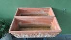 Vintage Italiaanse terracotta plantenbakken - set van 2, Ophalen, Steen, Gebruikt, Minder dan 30 cm