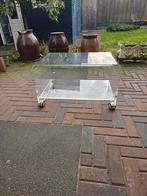 Acryl TV kast/salontafel op wielen vintage, Ophalen