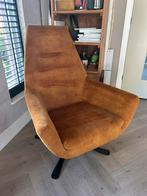 Gouden velvet ronddraai fauteuil, Huis en Inrichting, Fauteuils, Ophalen, Zo goed als nieuw, 50 tot 75 cm