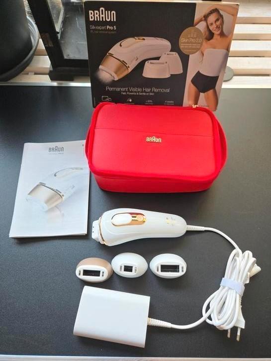 Gloednieuwe Braun Silk-expert Pro5 IPL ontharingsapparaat, Witgoed en Apparatuur, Persoonlijke-verzorgingsapparatuur, Nieuw, Scheren en Epileren