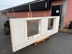 Hout kozijn 339x119, Ophalen, Gebruikt, Inclusief glas, 75 tot 150 cm