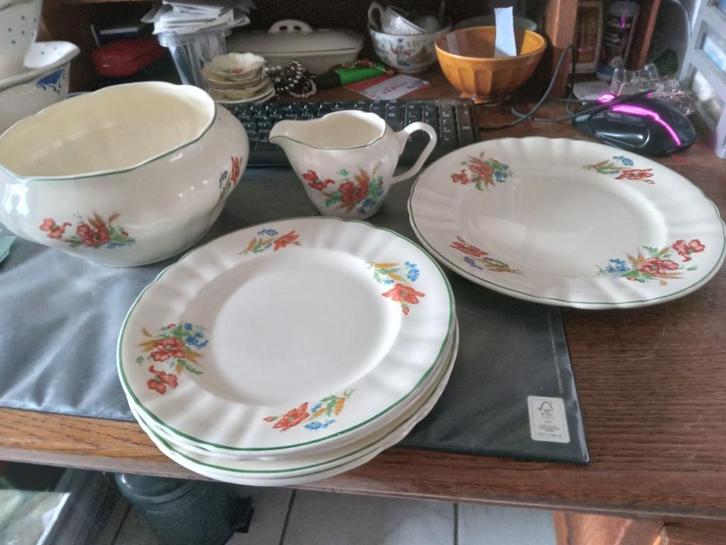 societe ceramique serie klaproos, Antiek en Kunst, Antiek | Servies los, Ophalen of Verzenden