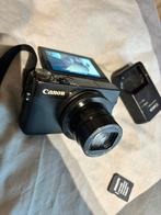 Canon Powershot G7X Mark 1 met 3 batterijen en opladen +SD, Audio, Tv en Foto, Fotocamera's Digitaal, Verzenden, Gebruikt, Canon