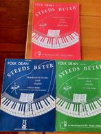 piano lesboeken Folk Dean--Steeds beter deel 1 +2 +3----, Muziek en Instrumenten, Bladmuziek, Ophalen of Verzenden, Gebruikt, Les of Cursus