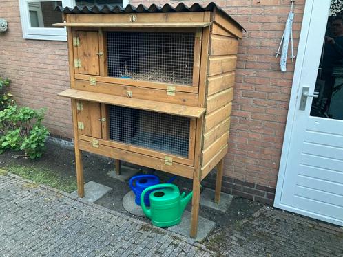 Konijnenhok dubbel gestapeld van duurzaam materiaal, Dieren en Toebehoren, Knaagdieren en Konijnen | Hokken en Kooien, Gebruikt