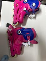 Roze rolschaatsen maat 32 met beschermers, Ophalen, Verstelbaar, Zo goed als nieuw, Kinderen