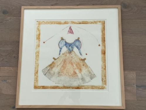 2 x grote kleurenets. Inez creuwels. Baljurk met feesthoed., Antiek en Kunst, Kunst | Overige Kunst, Ophalen