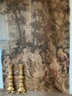 Antiek frans gobelin type wandkleed of gordijn, Ophalen of Verzenden