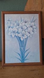 Schilderij bloemen 76x56, Ophalen of Verzenden, Gebruikt, Schilderij