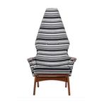 Adrian Pearsall  Loungestoel met hoge rug, Huis en Inrichting, Stoelen, Ophalen of Verzenden, Zo goed als nieuw, Wit, Eén