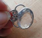 zilveren hanger met geslepen kristal [977], Verzenden, Zo goed als nieuw, Zilver, Zilver