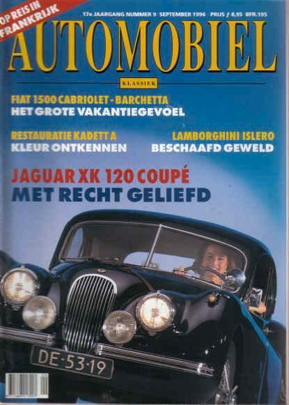 Automobiel 9 1996: Opel Kadett A - Fiat 1500 cabrio - Jaguar, Boeken, Auto's | Folders en Tijdschriften, Gelezen, Algemeen, Ophalen of Verzenden