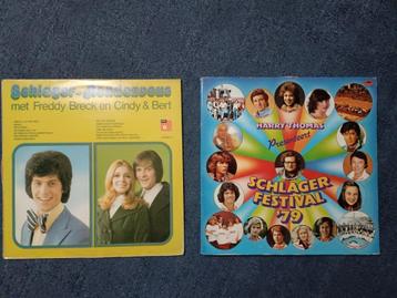 2 verschillende LP's met "Schlagers" muziek. beschikbaar voor biedingen