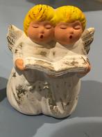 Zingende engelen kinderen waxinelichthouder aardewerk, Diversen, Kerst, Ophalen, Gebruikt