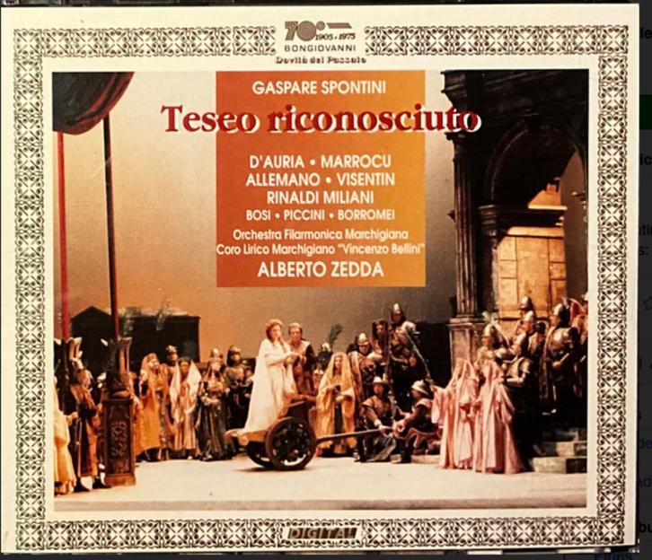 Spontini Tesco Riconosciuto Opera dubbel cd, Cd's en Dvd's, Cd's | Klassiek, Zo goed als nieuw, Opera of Operette, Met libretto