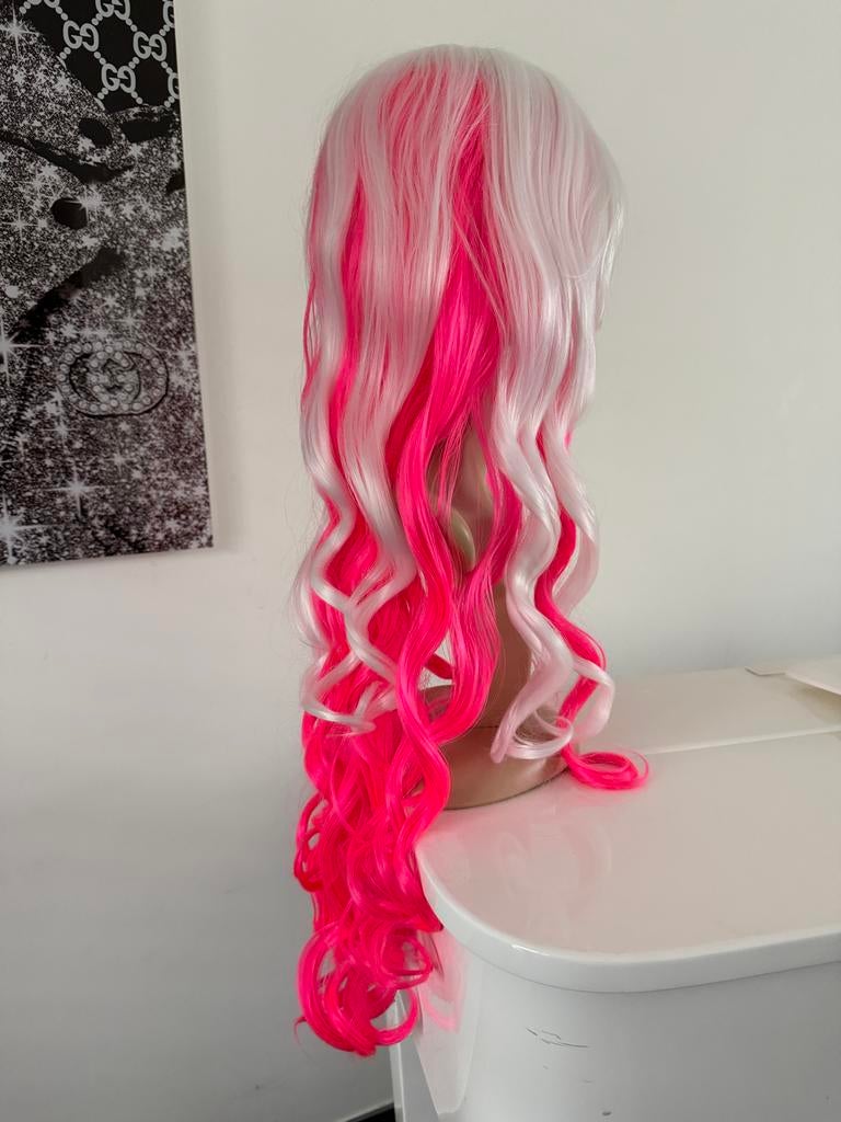 Nieuwe 2-kleurige pruik - 80 cm Volle pruik Top kwaliteit, Ophalen of Verzenden, Nieuw