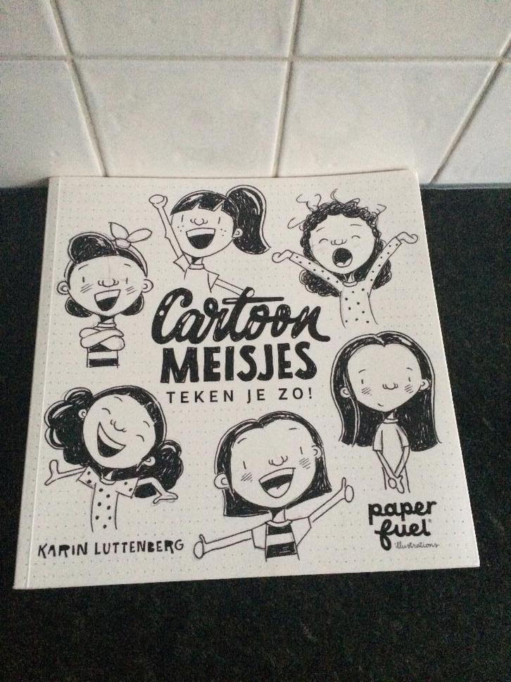 Cartoonmeisjes teken je zo! Karin Luttenberg - ZGAN!, Boeken, Hobby en Vrije tijd, Zo goed als nieuw, Tekenen en Schilderen, Geschikt voor kinderen