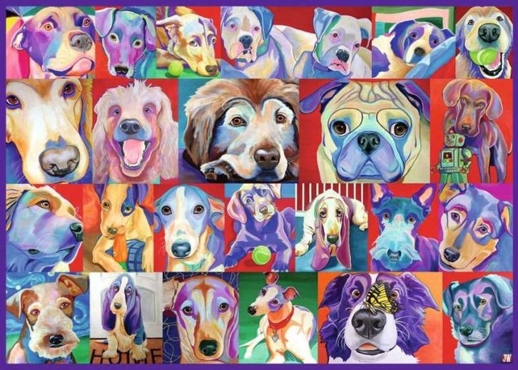 Ravensburger - Hello Doggie - 500XL stukjes  (AANBIEDING), Hobby en Vrije tijd, Denksport en Puzzels, Nieuw, Legpuzzel, 500 t/m 1500 stukjes