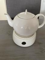 Witte theepot van Van Nelle met theelichthouder, Ophalen of Verzenden