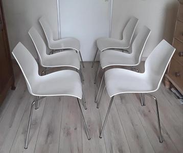 6x Kartell Maui witte design eetkamerstoelen beschikbaar voor biedingen