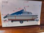 Motorboot met 50pk 4-takt bb motor op benzine. Koelkast, Ophalen, Zo goed als nieuw, Tot 6 meter, Polyester