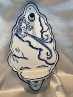 Porselein Wijwaterbakje Aeolus Blauw/Wit Puntgaaf 28cm Antie, Ophalen of Verzenden