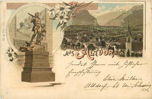 (379-005-023) Altdorf Litho, Verzamelen, Ansichtkaarten | Buitenland, Overig Europa, Ophalen of Verzenden