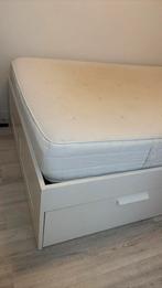 Ikea BRIMNES, Huis en Inrichting, Slaapkamer | Bedden, Ophalen, Gebruikt, Wit, Tweepersoons