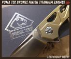 Puma TEC BRONZE FINISH Titanium Zakmes - D2 STAAL, Ophalen of Verzenden, Landmacht, Nederland, Overige typen