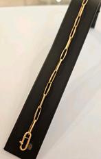 14 karaats gouden closed for ever / paperclip armband 19.5cm, Ophalen of Verzenden, Zo goed als nieuw, Goud, Goud
