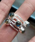labradoriet ring maat 17, Nieuw, 17 tot 18, Dame, Zilver