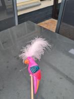 Roze papegaai op stok, Ophalen of Verzenden, Nieuw, Materiaal
