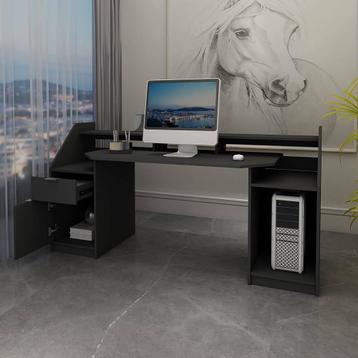 Gloednieuw game Bureau, zwart ,180cm, Opbergruimte, in doos beschikbaar voor biedingen