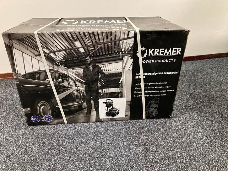KREMER Hogedrukreiniger KR200H - Nieuw in doos!, Tuin en Terras, Hogedrukreinigers, Nieuw, Benzine, Met regelbare waterdruk, Ophalen of Verzenden