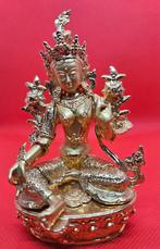 Ritueel gevuld en gezegend Groene Tara beeld ca. 10 cm, Ophalen of Verzenden