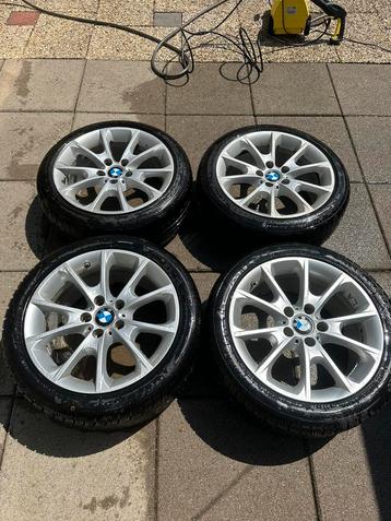 Bmw velgen breedset 18 inch, styling 398 met stoepschade beschikbaar voor biedingen