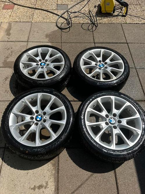 Bmw velgen breedset 18 inch, styling 398 met stoepschade, Auto-onderdelen, Banden en Velgen, Velg(en), Winterbanden, 18 inch, 225 mm