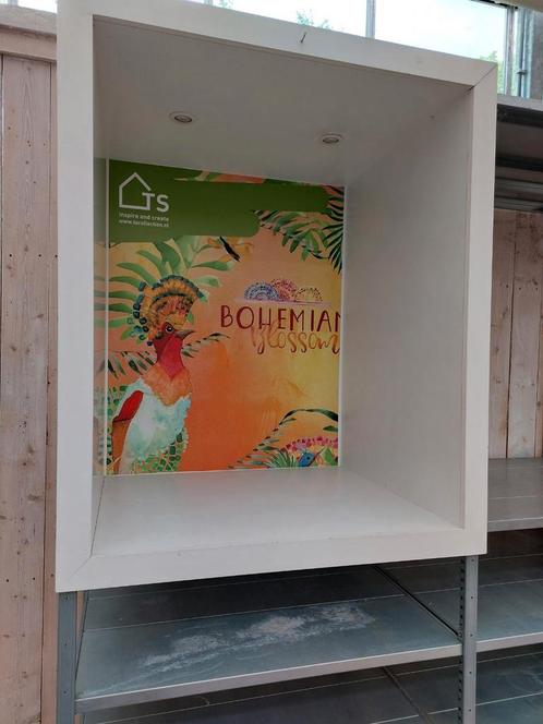 6x Presentatiekasten met armatuur (alles samen €50,-), Huis en Inrichting, Kasten | Vitrinekasten, Gebruikt, Minder dan 100 cm