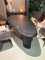 Showmodel Mango Eetkamertafel Zwart - Organische Vorm, Ophalen, 100 tot 150 cm, Vijf personen of meer, Overige vormen