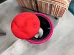 Leolux TamTam Hollow Kruk Roze rood stof Design Hocker, Kunststof, Leolux, Ophalen of Verzenden, Zo goed als nieuw