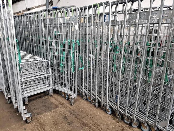 rolcontainers inc transport door heel NL, Doe-het-zelf en Verbouw, Transportwagens, Gebruikt, Transportkar, 100 liter of meer