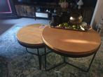 Zware industriële ronde salon tafeltjes, Huis en Inrichting, Tafels | Salontafels, Ophalen, 50 tot 100 cm, Rond, 50 tot 100 cm
