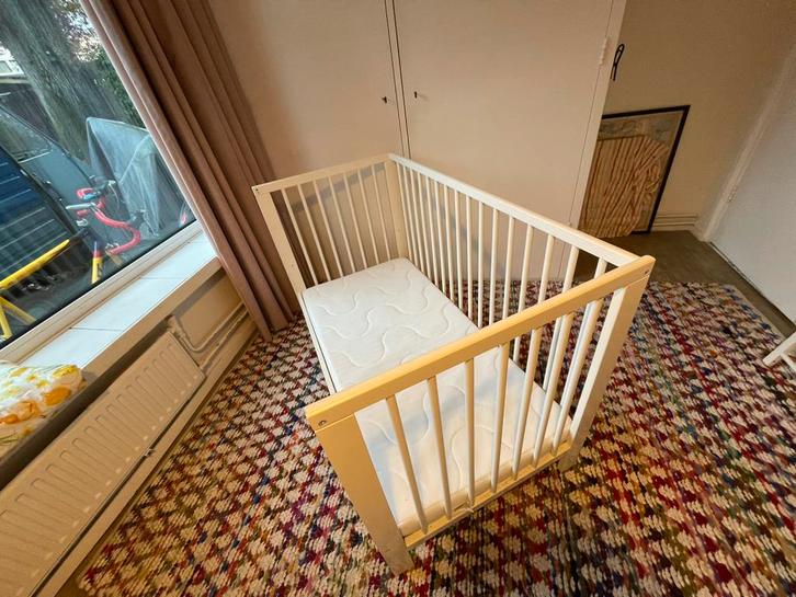 Ledikant Gulliver Ikea wit 60x120 cm, Kinderen en Baby's, Boxen, Zo goed als nieuw, Ophalen