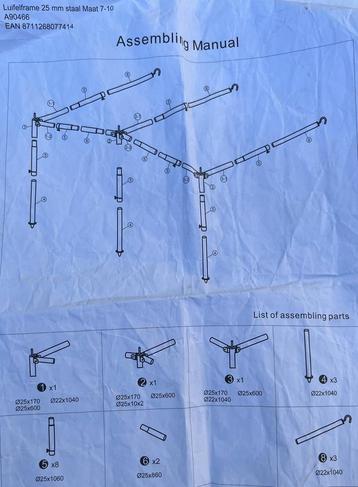 Luiffel frame, staal, maat 7-10 beschikbaar voor biedingen