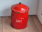 Antiek emaille voorraadbus pot Cafe rood, Antiek en Kunst, Antiek | Emaille, Ophalen