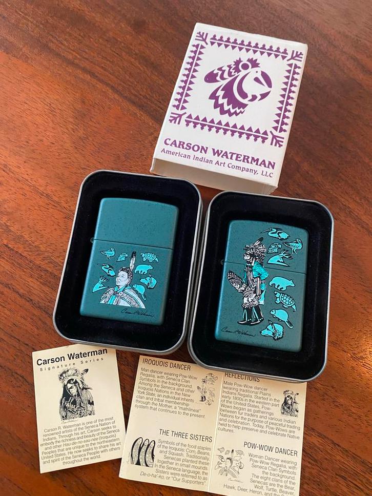 Carson Waterman Zippo Set - Limited Edition, Verzamelen, Rookartikelen, Aanstekers en Luciferdoosjes, Zo goed als nieuw, Aansteker