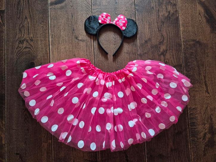 Minnie Mouse Verkleedset - Rok & Diadeem, Kinderen en Baby's, Carnavalskleding en Verkleedspullen, Nieuw, Meisje, 110 t/m 116